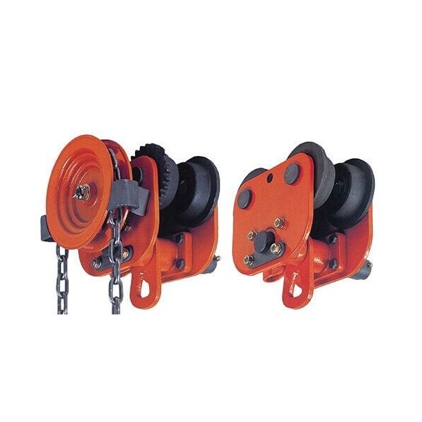 Elephant Lifting Products Trolley, 5 Ton Capacity, 354 In To 708 In, Elephant Chain Block, Push Type, With AntiDrop Plates P-5 - main